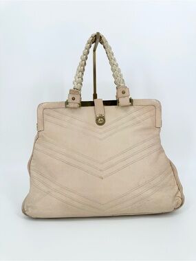 Marc Jacob’s Chevron Caroline Frame Bag Leather Braided Handle
